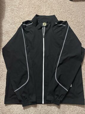 FootJoy Black Jacket with White Zipper